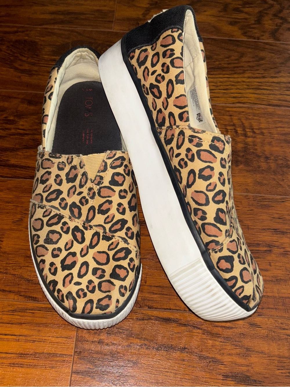 TOMS Leopard Platform Sneakers Venice Alpargata Boardwalk Cheetah Slip-On Shoes
